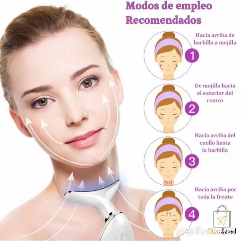 Masajeador Facial con Fototerapia Antiarrugas/ Efecto Lifting PRO