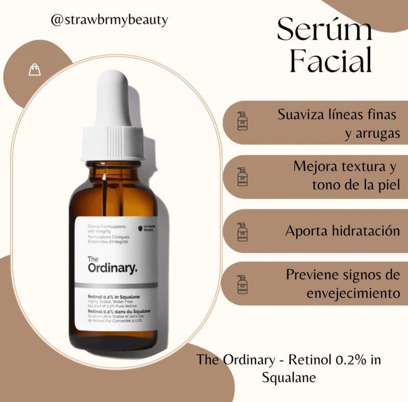 The Ordinary Retinol 0,5% en Escualano Sérum 30ml